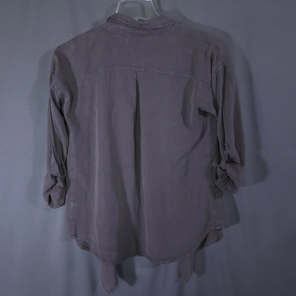 NWT Wishlist Make‎ Your Move Jacket Size Small Charcoal Rolled Sleeve Tencel - Picture 8 of 8